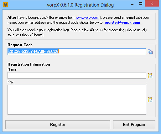 vorpx registration key